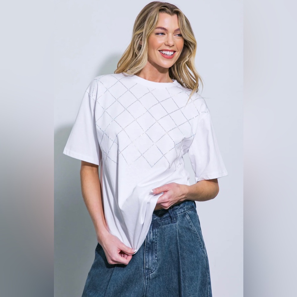 FLYING TOMATO NWOT PRETTY PERCEPTION OFF WHITE KNIT TOP SIZE SMALL